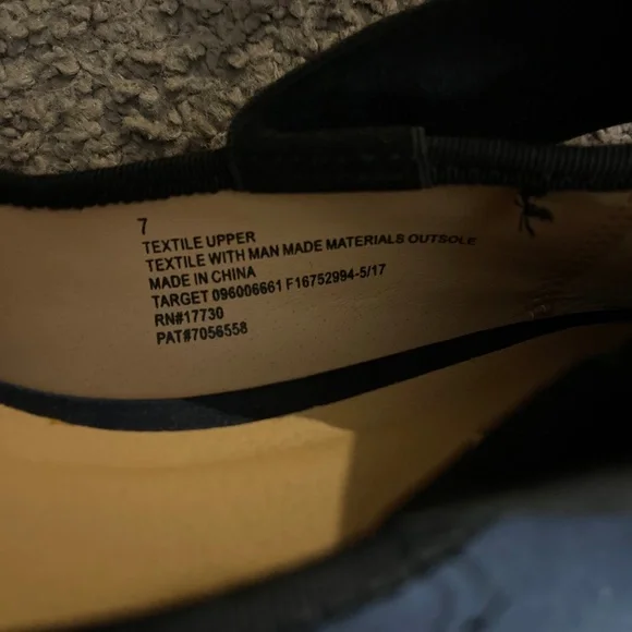 Navy Blue Satin Ballet Flat Shoes - Picture 7 of 7